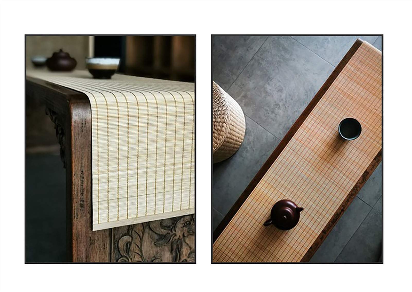 Japanese Bamboo Tea Mat - Heat-Resistant & Waterproof for Tea Parties (30x150cm)