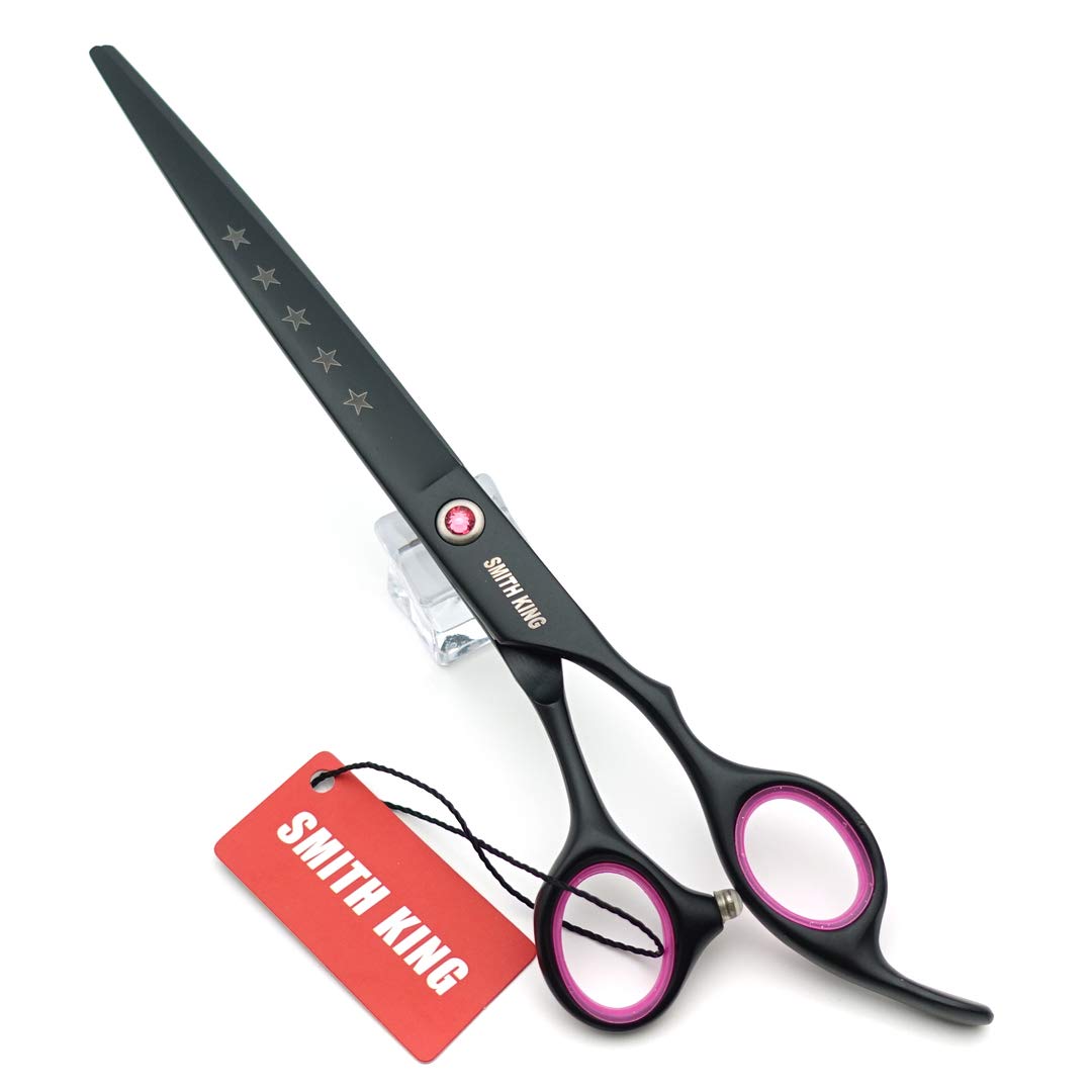 8.0 Inch Professional Dog Grooming Scissors Set - Straight & Curved Shears for Precise Pet Hair Cutting | Perfect for Home Grooming, Professional Styling & Show Dogs