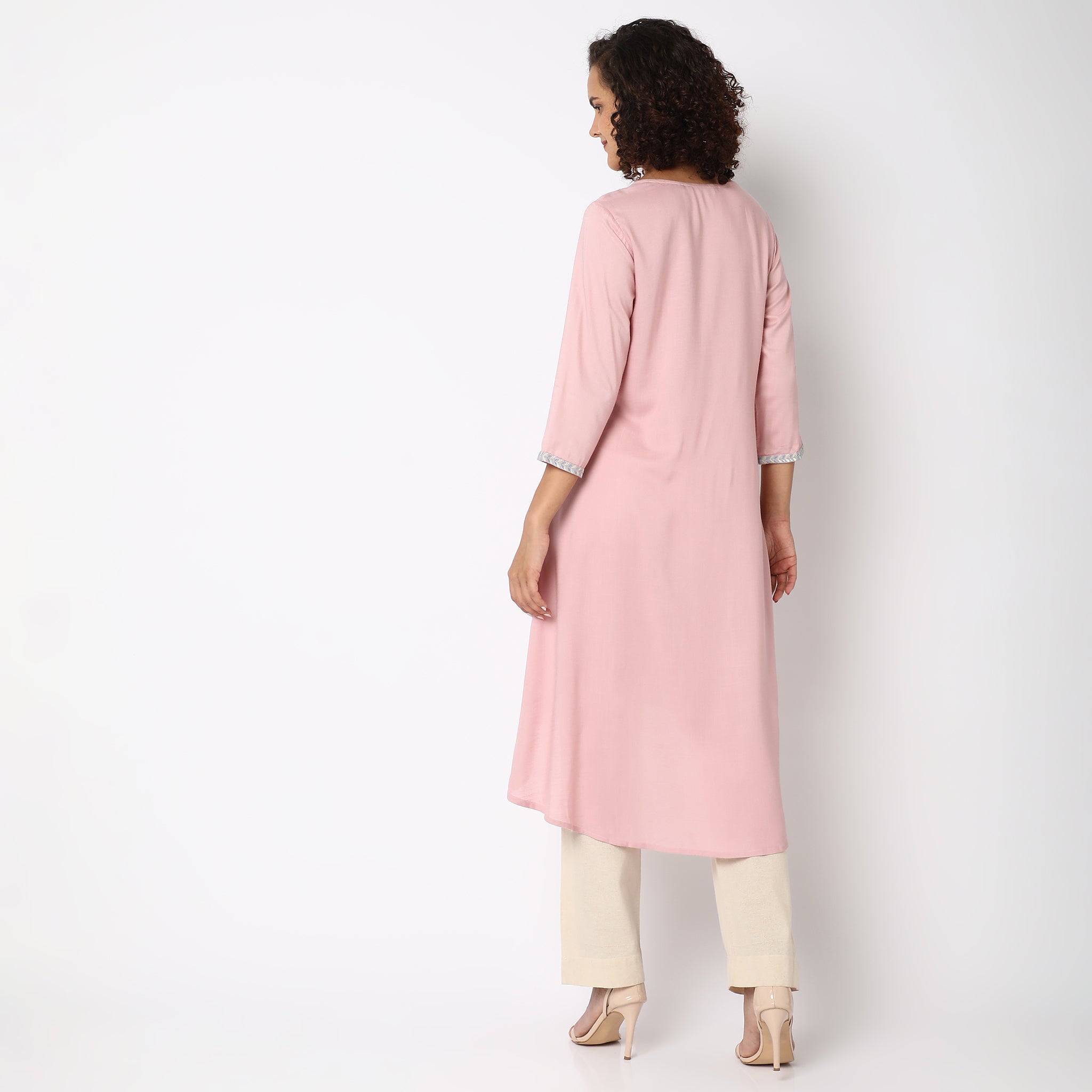 Flare Fit Embroidered Kurta for Women - Stylish Indian Traditional Tunic Top for Festivals, Weddings & Casual Wear