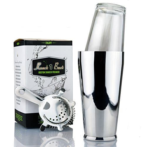 Boston Shaker 28oz Premium Stainless Steel Cocktail Set with Weighted Base & Mixing Glass - Professional Bar Tools for Home & Commercial Use - Perfect for Bartenders, Mixologists & Cocktail Enthusiasts
