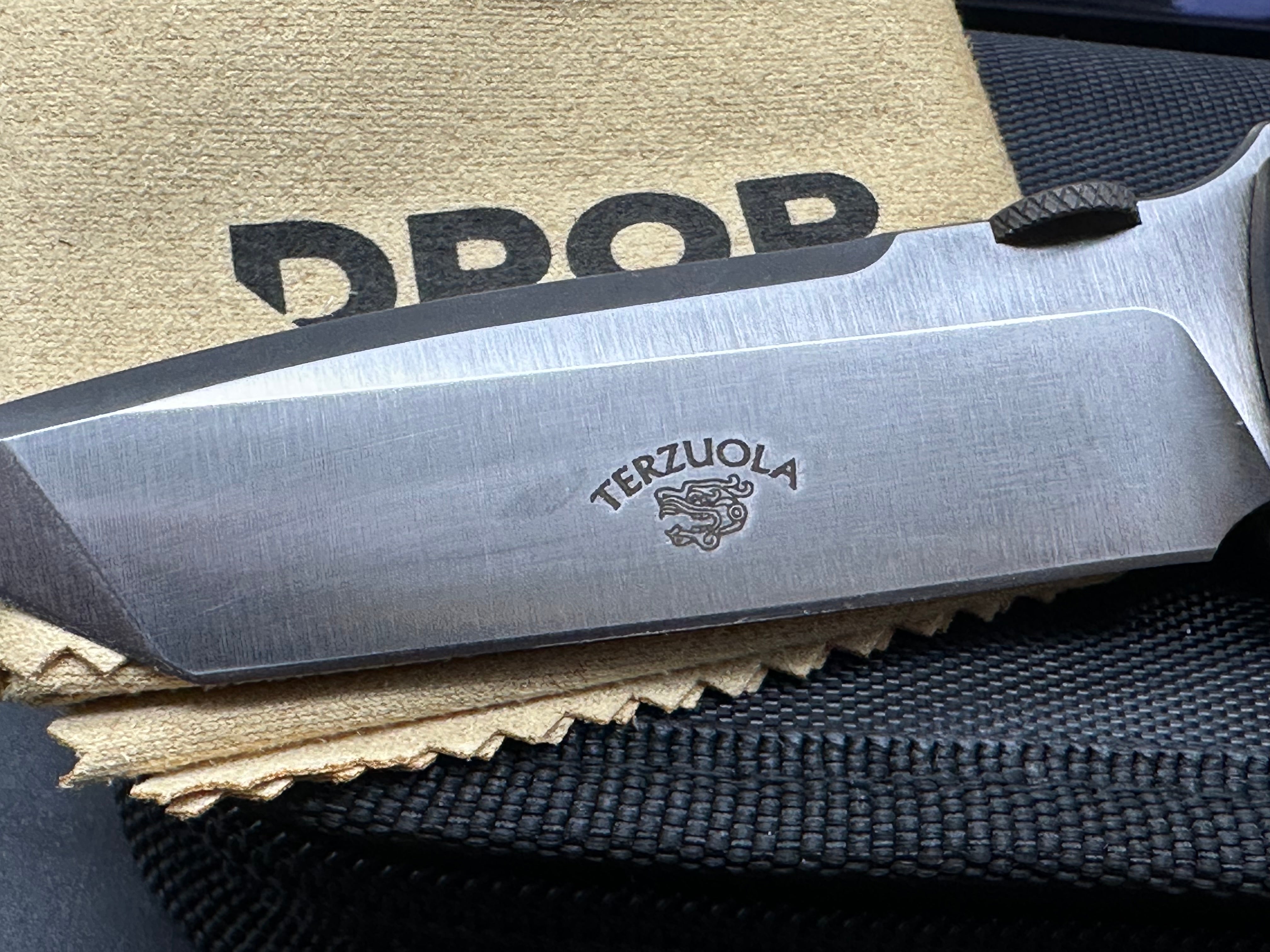 Drop Terzuola ATCF Folding Knife - S35VN Steel Blade & Carbon Fiber Handle - EDC, Outdoor, Tactical, Survival, Camping, Hunting Gear