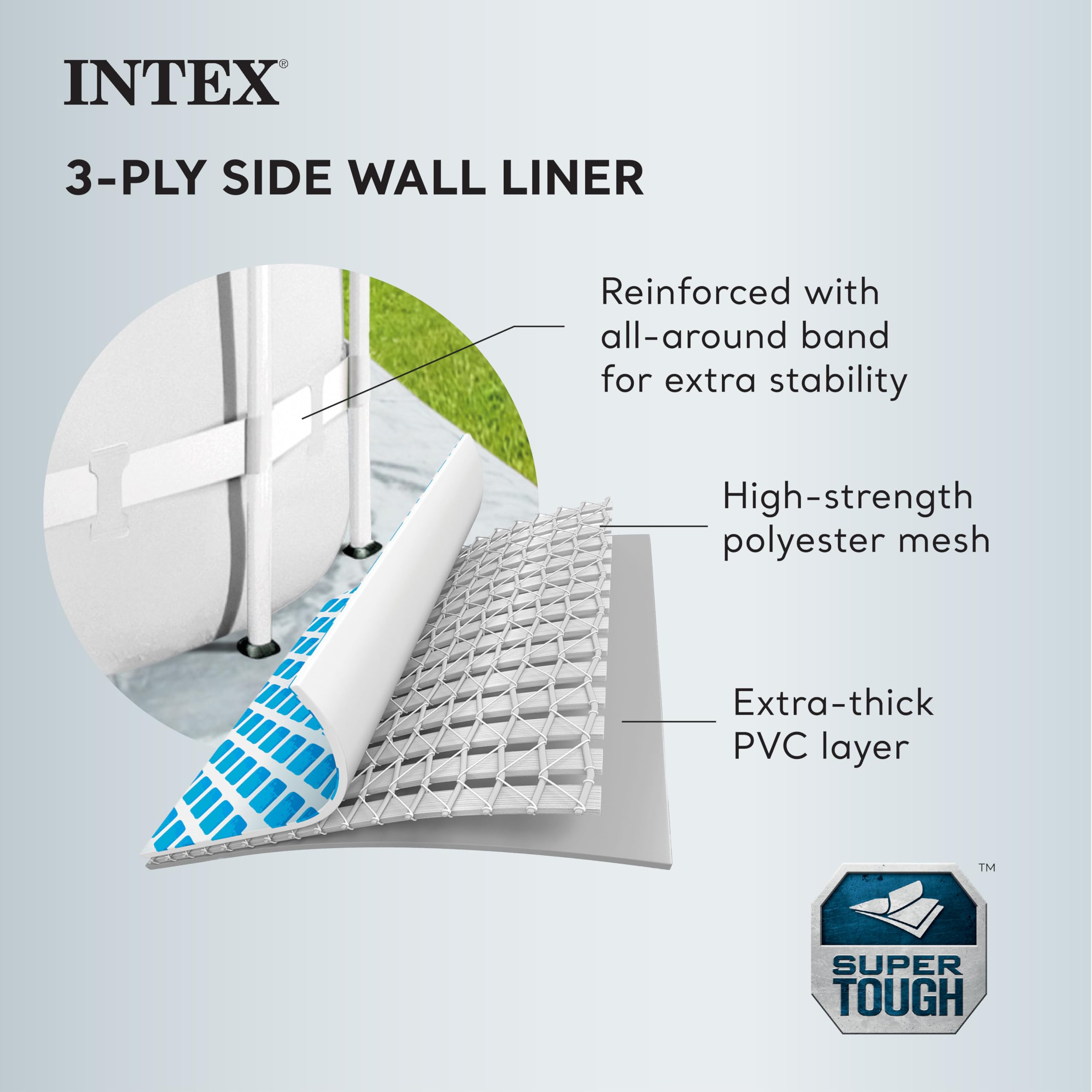Intex 26719EH Prism Frame Premium Above Ground Swimming Pool Set - 14ft x 42in with 1000 GPH Cartridge Filter Pump | SuperTough Puncture & Rust Resistant | 3357 Gallon Capacity | Perfect for Backyard Family Fun, Summer Parties & Outdoor Relaxation