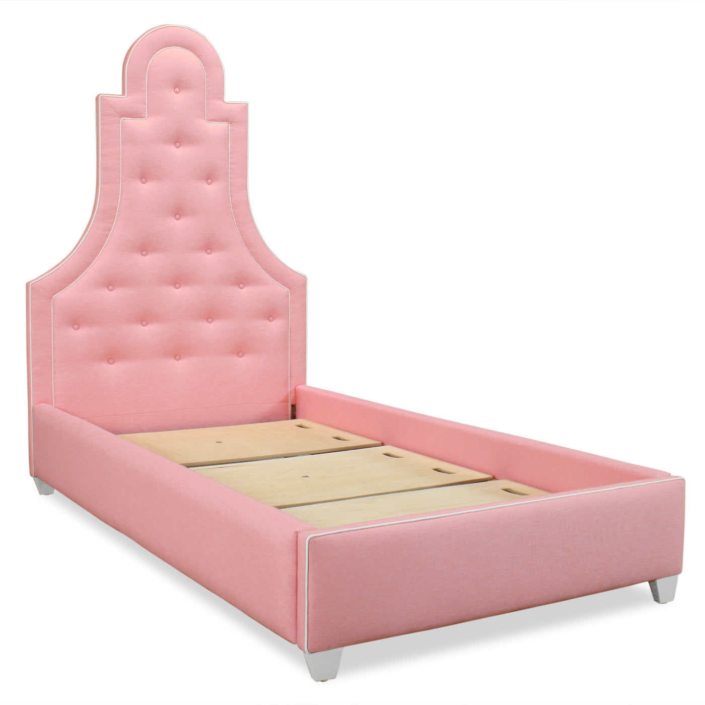 Wooden Twin Bed Frame - Solid Wood Platform Bed with Headboard, Full Size Mattress Foundation - Perfect for Kids, Teens & Guest Rooms