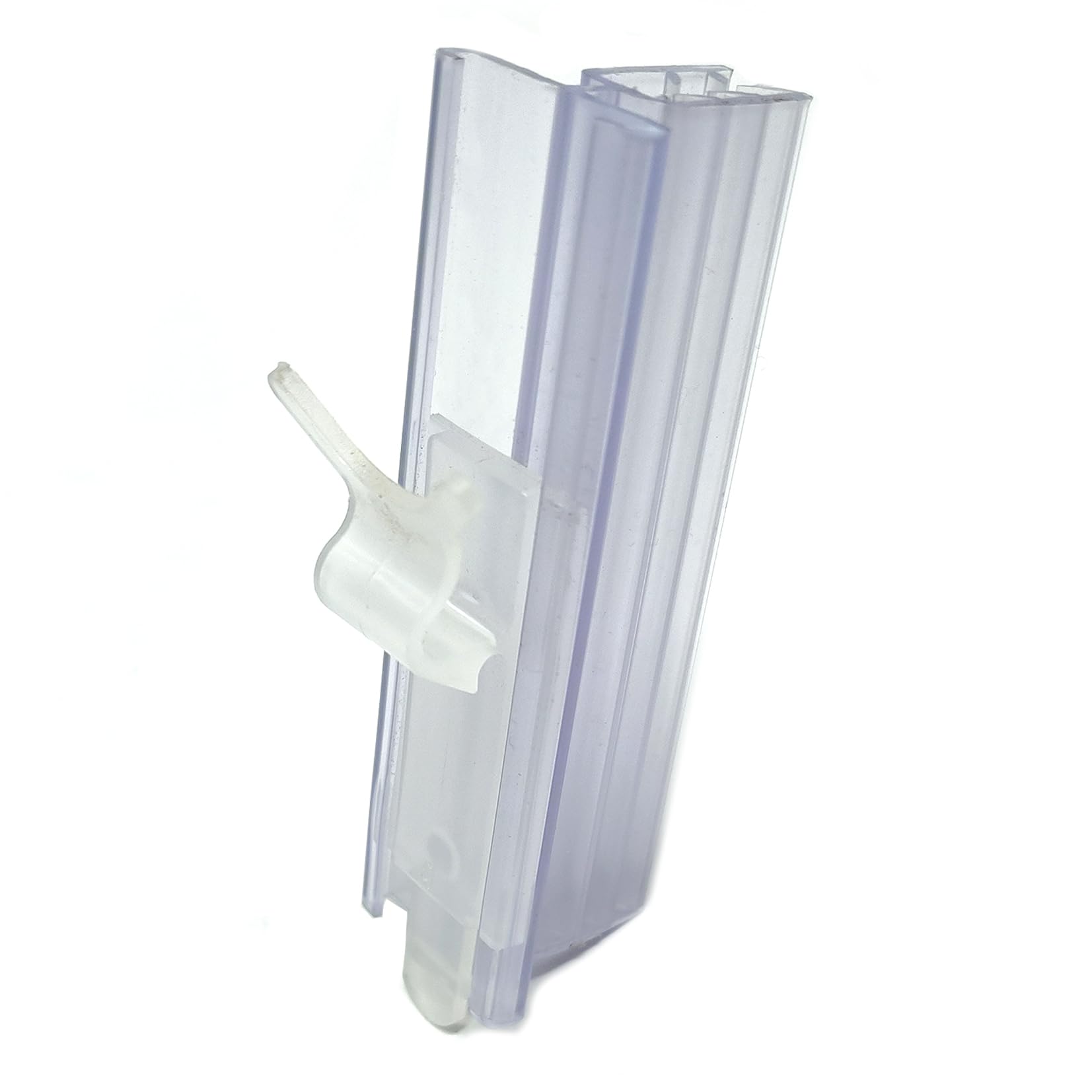 100 Pack Slatwall Sign Holders - Vertical Protruding Aisle Card Displays for Retail Slat Board Panels | Durable Store Signage for Supermarkets, Boutiques & Trade Shows