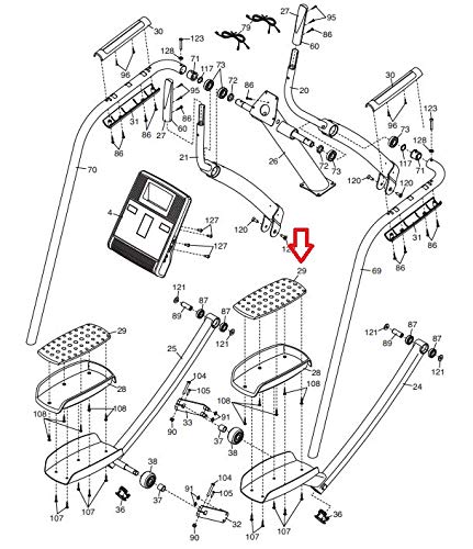 FreeMotion NordicTrack Elliptical Pedal Insert 270183 by Icon Health & Fitness - Replacement Part for Smooth Workouts at Home Gym