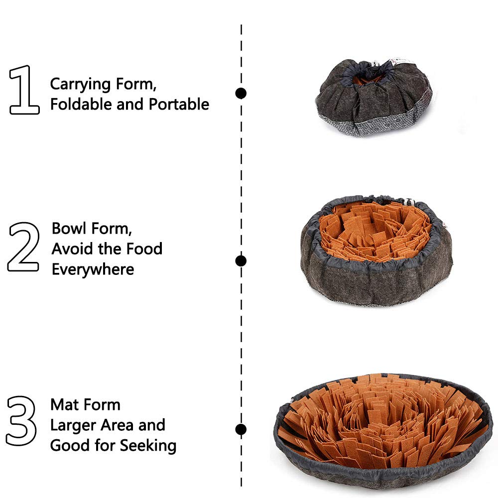 Oncpcare Slow Feeder Dog Mat - Snuffle Feeding Pad & Foraging Toy for Dogs & Cats - Stress Relief & Mental Stimulation for Small Pets - Perfect for Mealtime Enrichment & Nosework Games