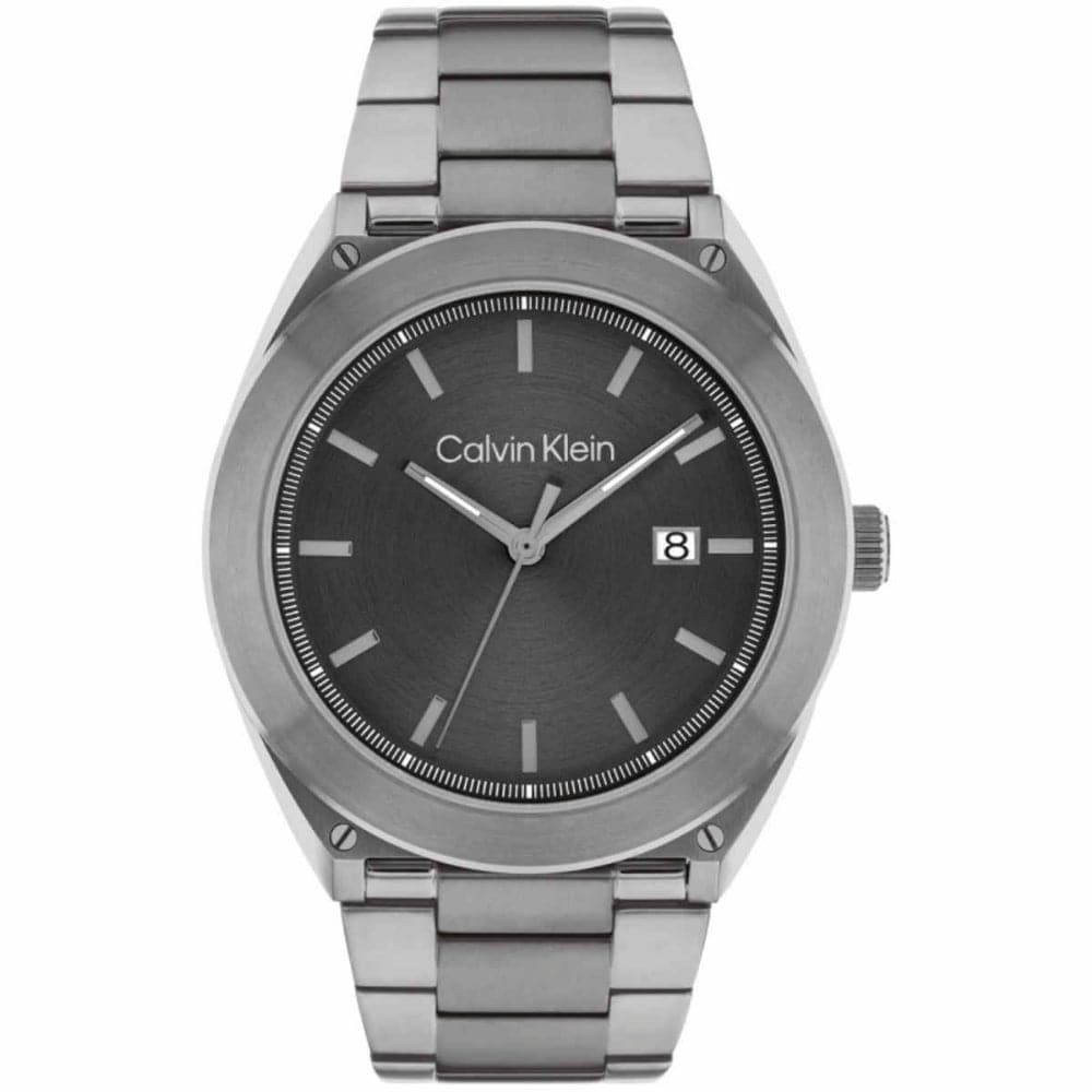 Calvin Klein Men's Gray Dial Stainless Steel Watch 25200197 - Stylish & Durable for Business, Casual & Everyday Wear