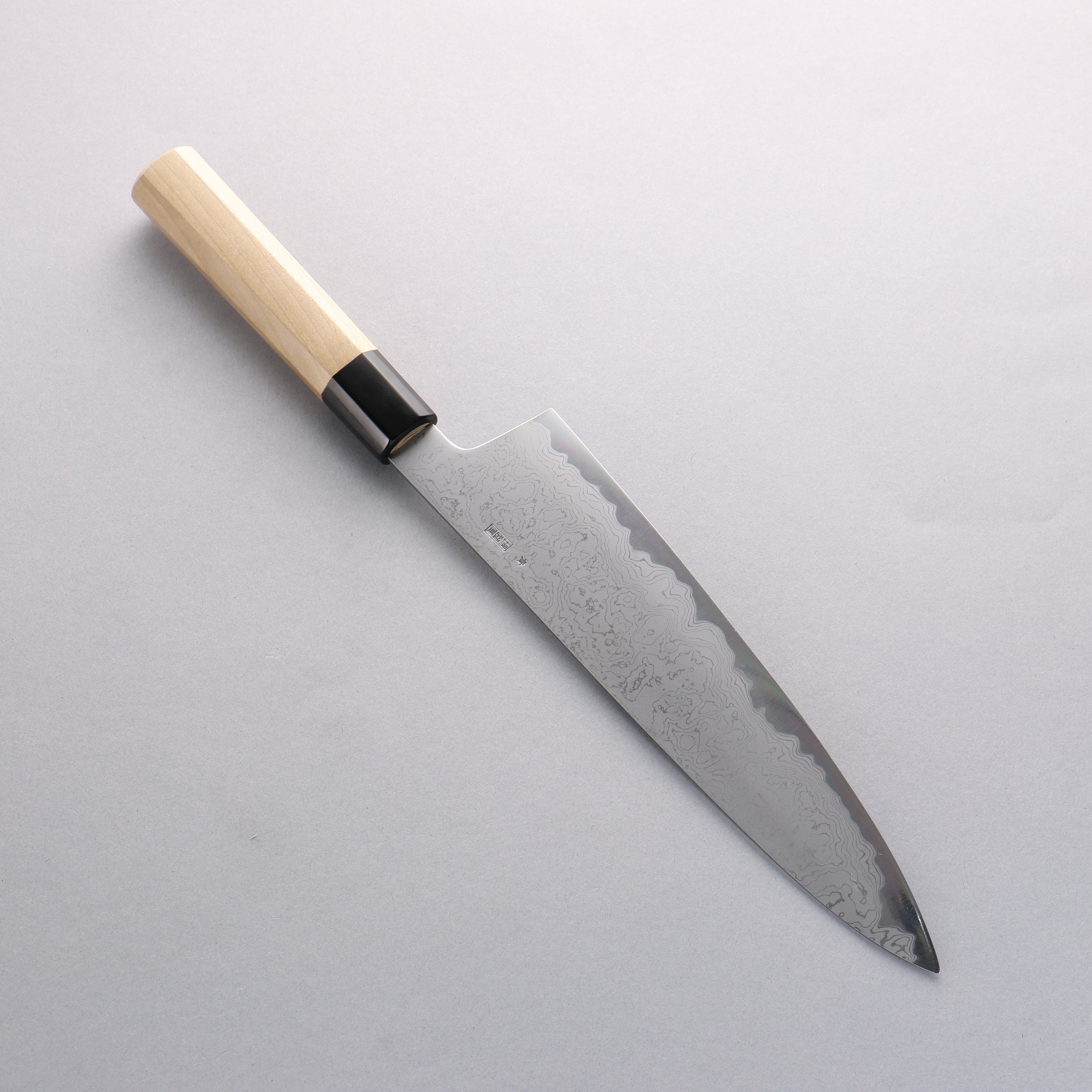 Premium Kikuzuki Blue Steel No.1 Damascus Gyuto Chef Knife 240mm with Magnolia Wood Handle - Professional Japanese Kitchen Knife for Slicing, Dicing & Meat Cutting