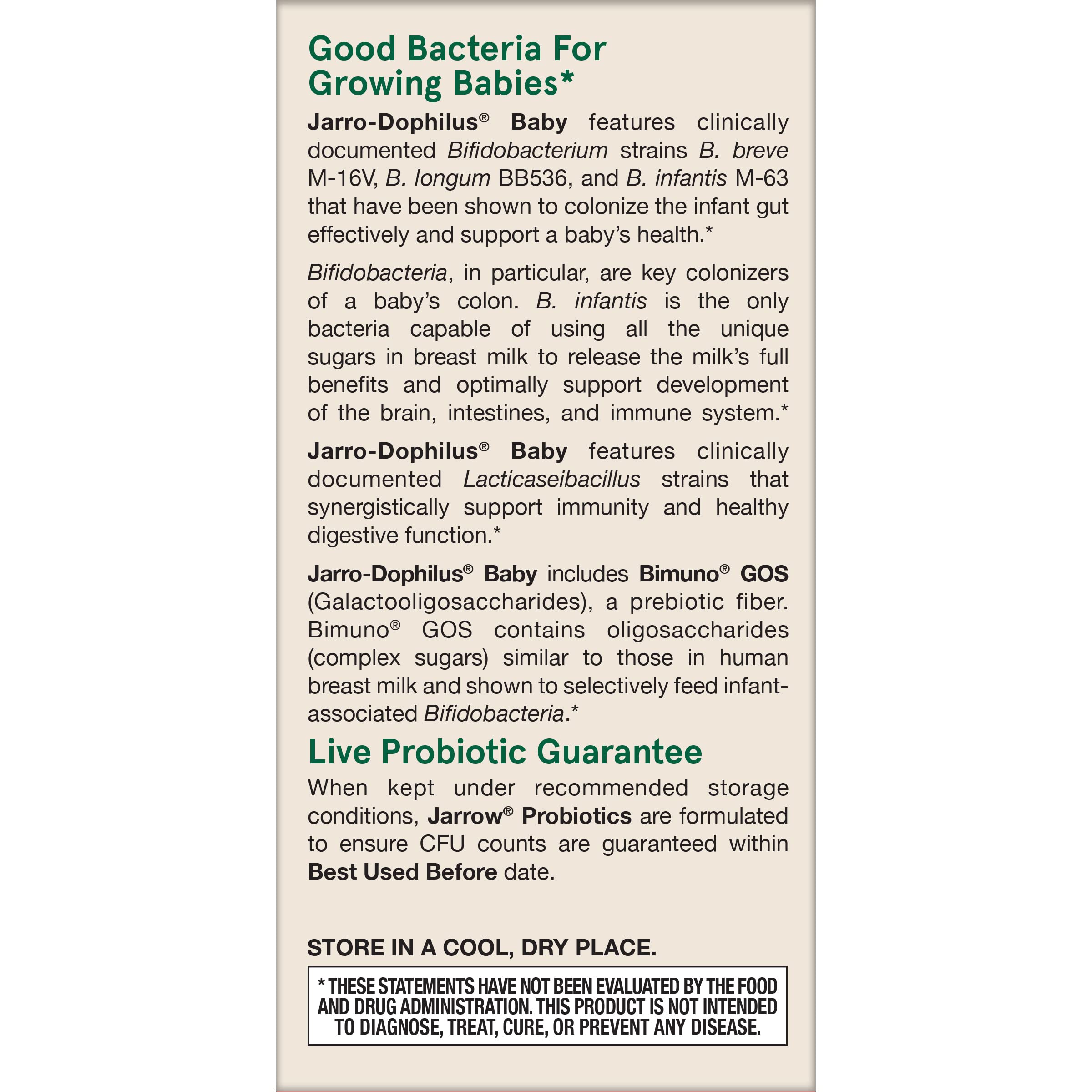 Jarrow Formulas Jarro-Dophilus Baby Probiotic + GOS Prebiotic Powder - 2.1 oz (60 Day Supply) - Gut Health & Immune Support for Infants - Pack of 12 - Ideal for Colic Relief, Digestion & Diaper Rash Prevention