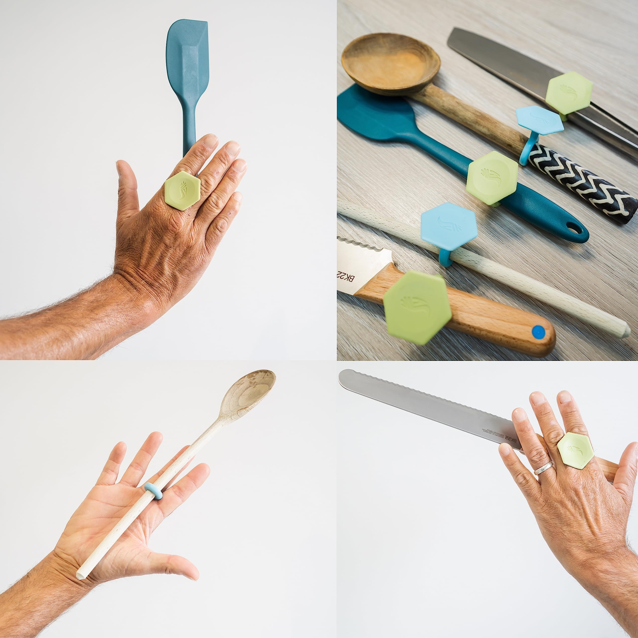 Silicone Grip Toggle - Adaptive Aid for Limited Hand Mobility, Door & Laptop Opener (4-Pack, 2 Sizes) - Ideal for Arthritis, Stroke Recovery & Disabled Adults - Home & Office Accessibility Tool