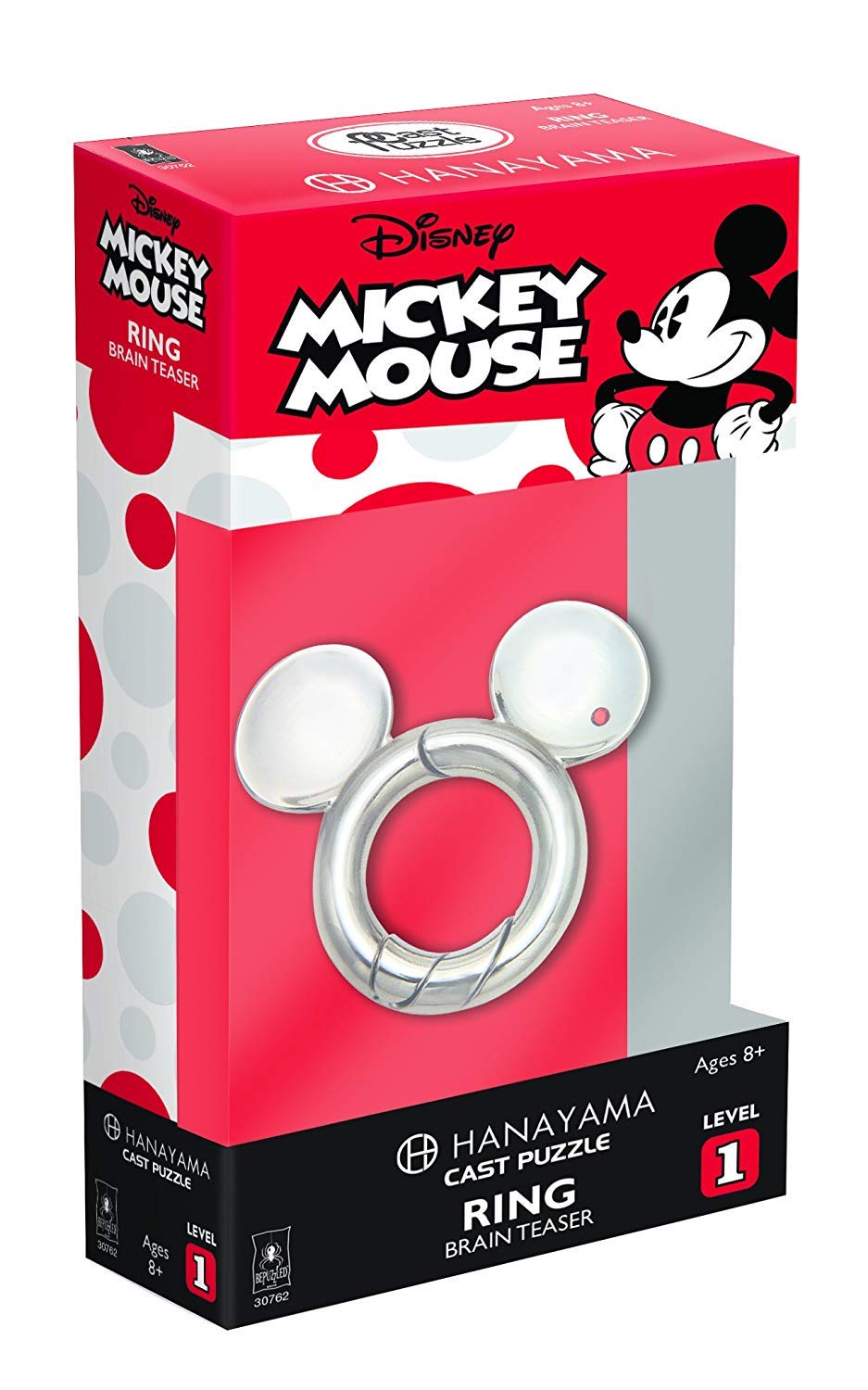 BePuzzled Mickey Mouse Ring Cast Puzzle - 3D Metal Brain Teaser for Adults & Kids - Perfect for Disney Fans, Gift Giving & Family Game Nights