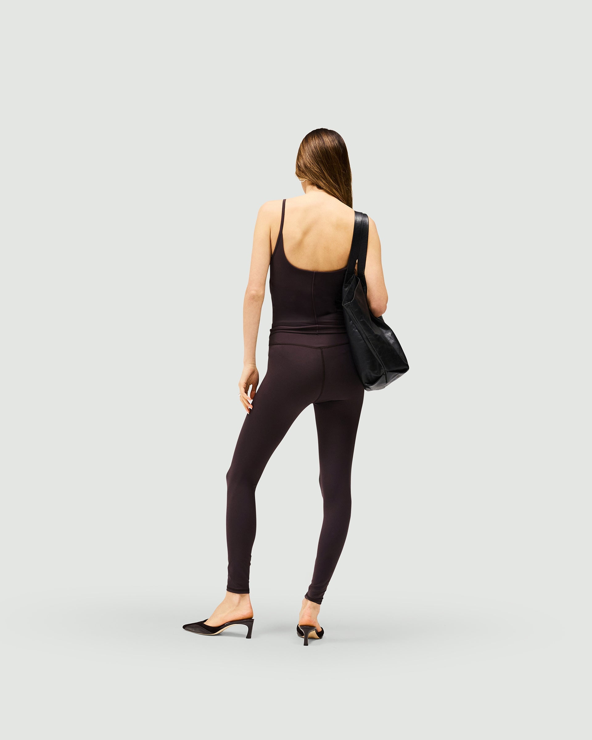 Owners Club High Waist Yoga Leggings - Black Coffee Color for Women | Perfect for Yoga, Gym, Running & Lounge Wear