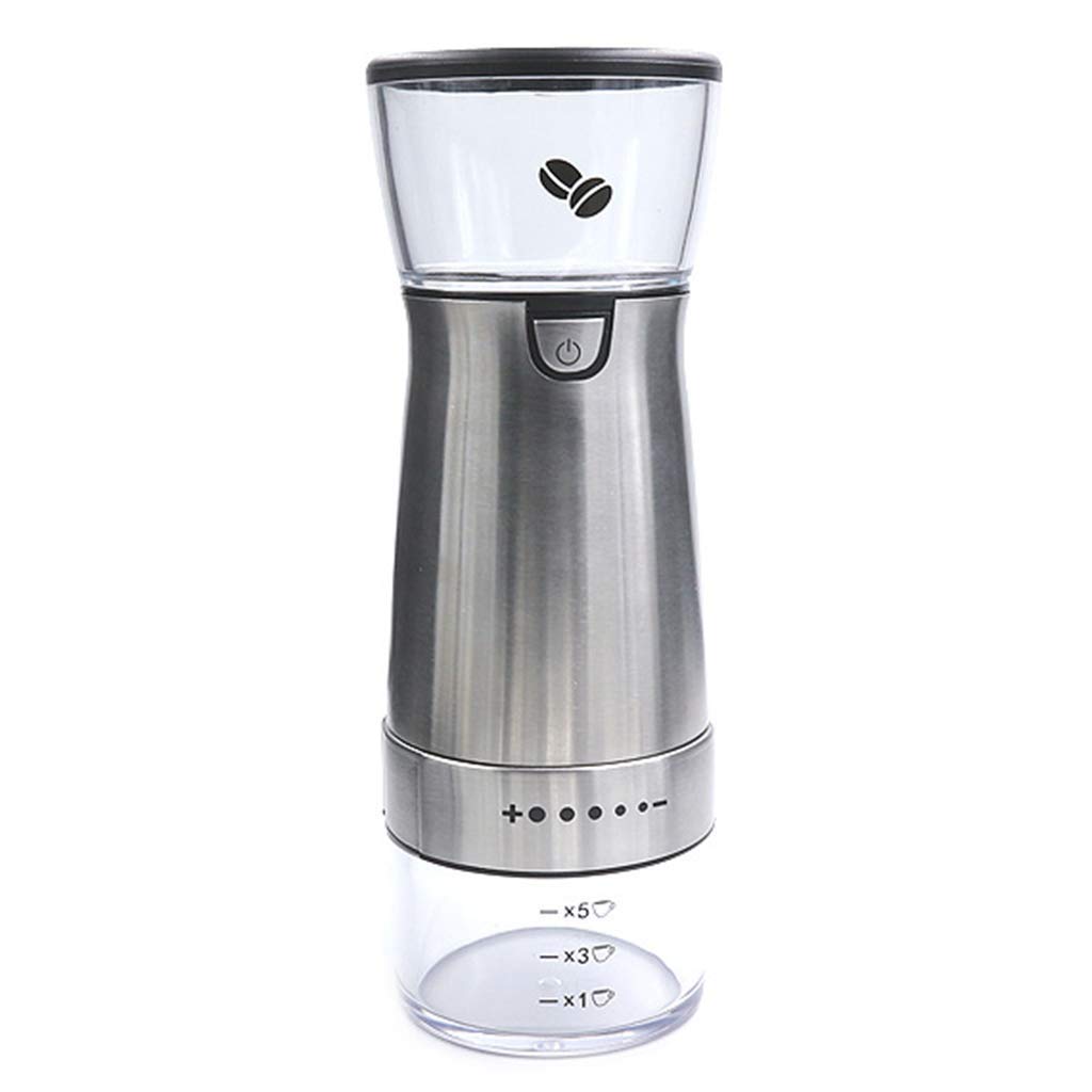 Premium Stainless Steel Coffee Grinder - Electric Spice Grinder for Coffee Beans, Nuts & Grains - Compact Kitchen Appliance for Fresh Ground Coffee at Home, Office or Camping