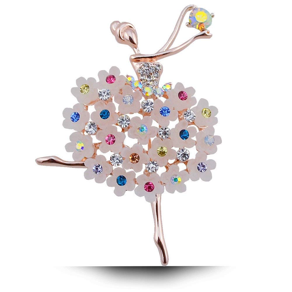 Resin Trendy Ballet Dancer Brooch - Elegant Alloy Women's Brooch Pin for Banquet, Wedding, Party & Formal Occasions