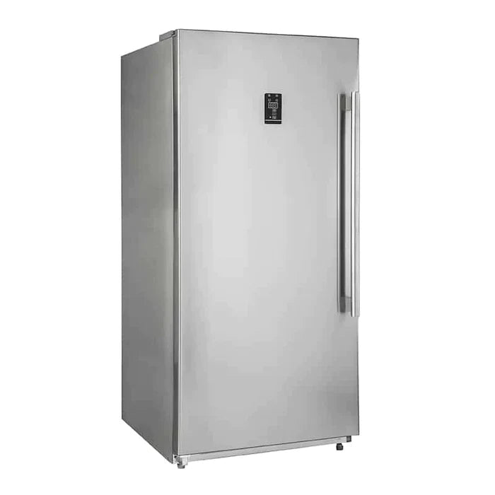 Forno 28 13.8 cu.ft. Professional Dual Combination Refrigerator & Freezer with 4 Grill Trim Kit - Stainless Steel FFFFD1933 28LS - Perfect for Restaurants, Catering & Commercial Kitchens