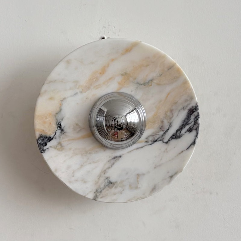 Calacatta Marble Wall Sconce Light - Modern Gold Finish Bathroom Vanity Lighting for Bedroom, Hallway & Living Room Decor