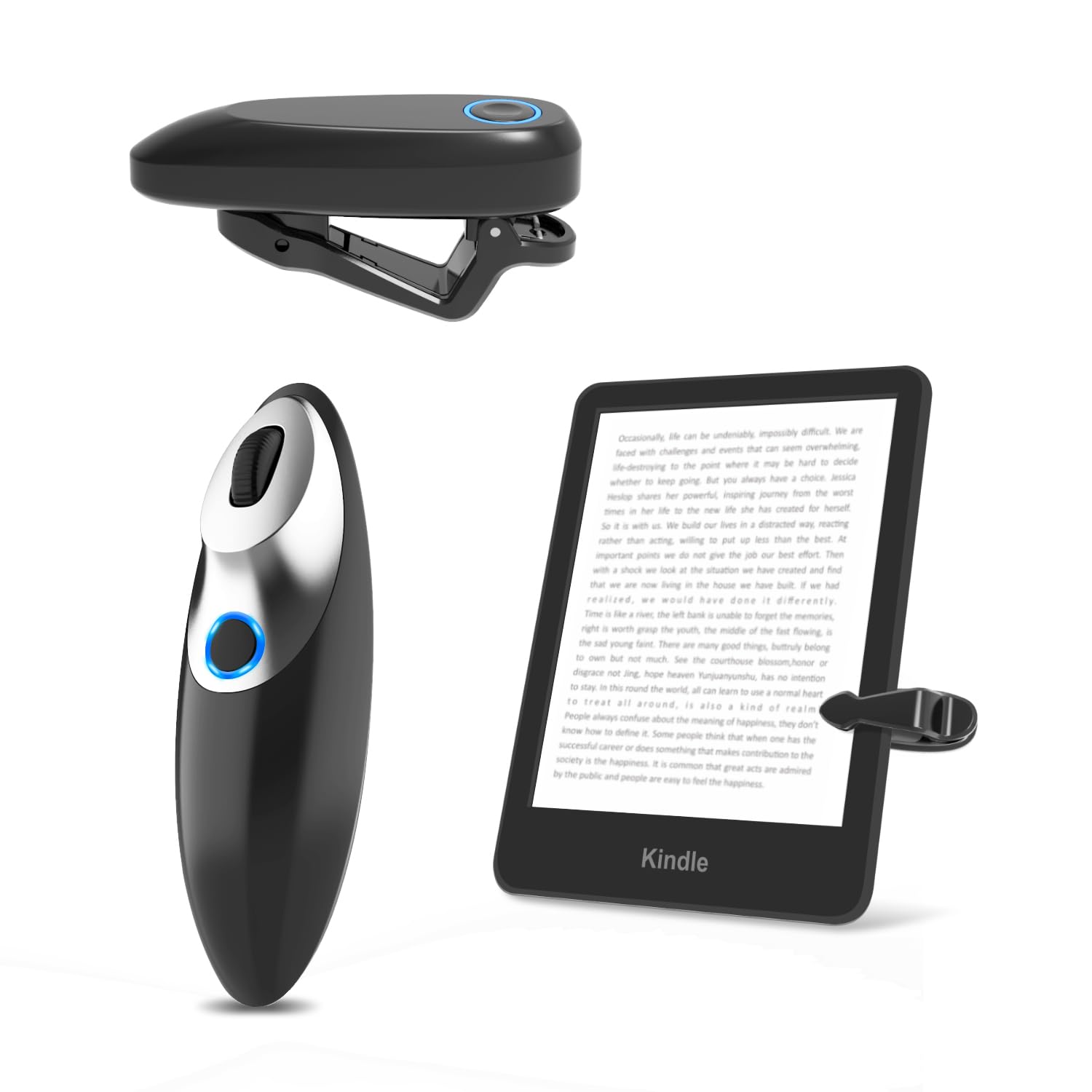 Wireless Page Turner Remote for Kindle Paperwhite, Oasis, Kobo - Silent Scroll Wheel Clicker for eBook Readers, TikTok Scrolling, Photo/Video Shutter - Compatible with iPhone, iPad, Android - Perfect for Reading, Content Creation & Hands-Free Control