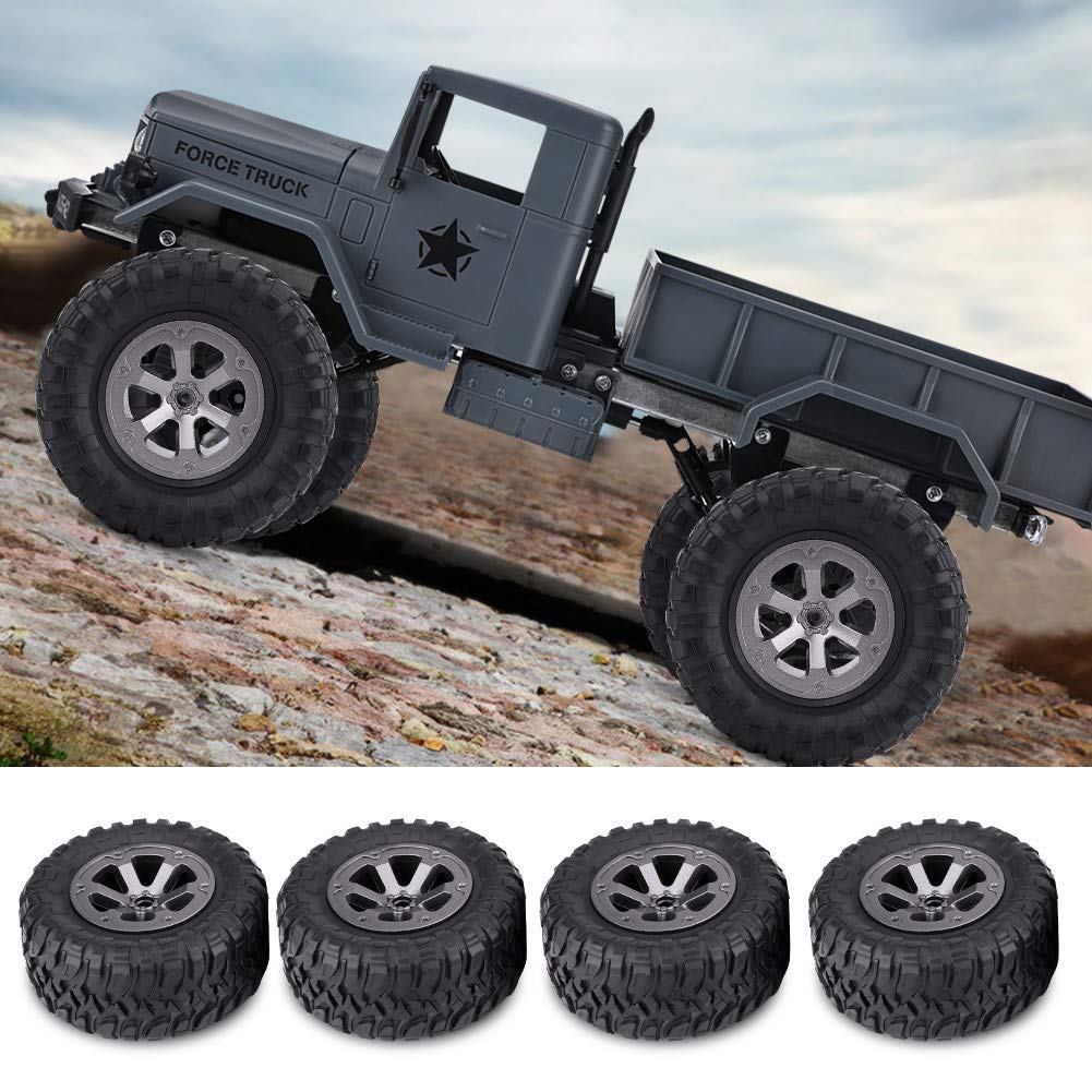 RiToEasysports 4PCS 1/16 Scale RC Crawler Car Wheels & Tires Set - Compatible with 1/16 RC Rock Crawler Vehicles - Perfect for Off-Road Adventure, Trail Driving and RC Car Upgrades