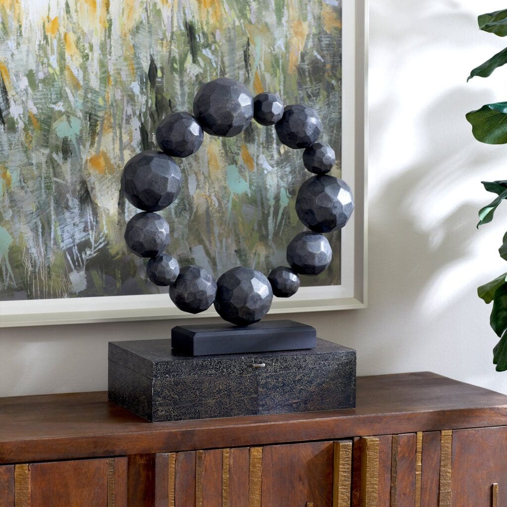 Cyan Design 11343 Garnet Sculpture in Black - Elegant Home Decor for Living Room, Office, or Gift