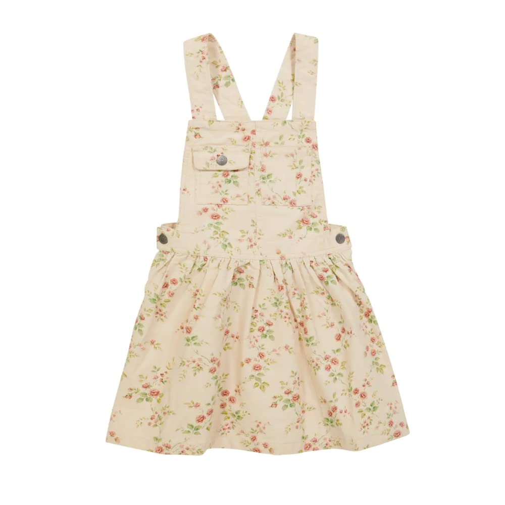 Ralph Lauren Girls' Floral Stretch Corduroy Jumper Dress (Size 6X) - Perfect for School, Playdates & Special Occasions