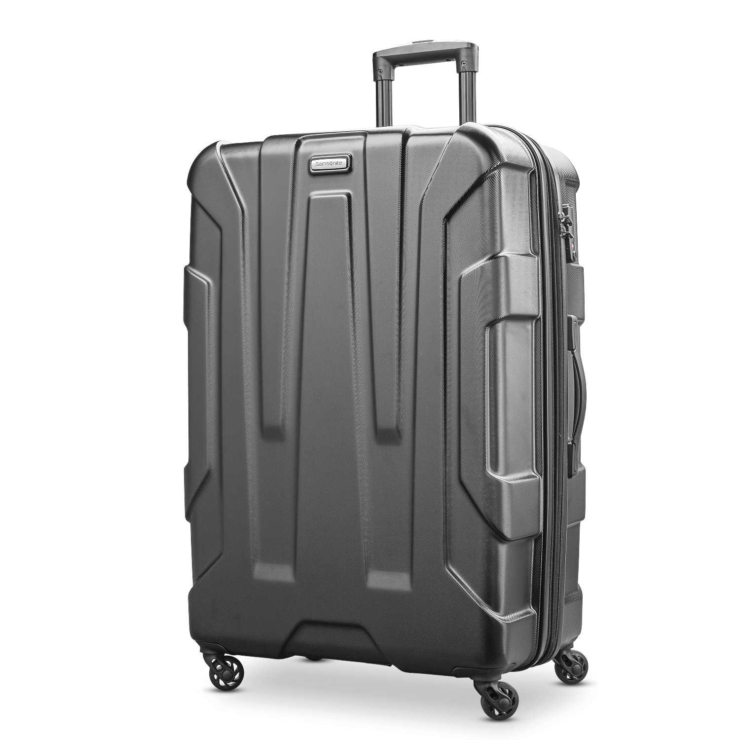 Samsonite Centric 28-Inch Expandable Hardside Spinner Luggage - Black | Durable Checked Suitcase for Travel, Business Trips & Vacations