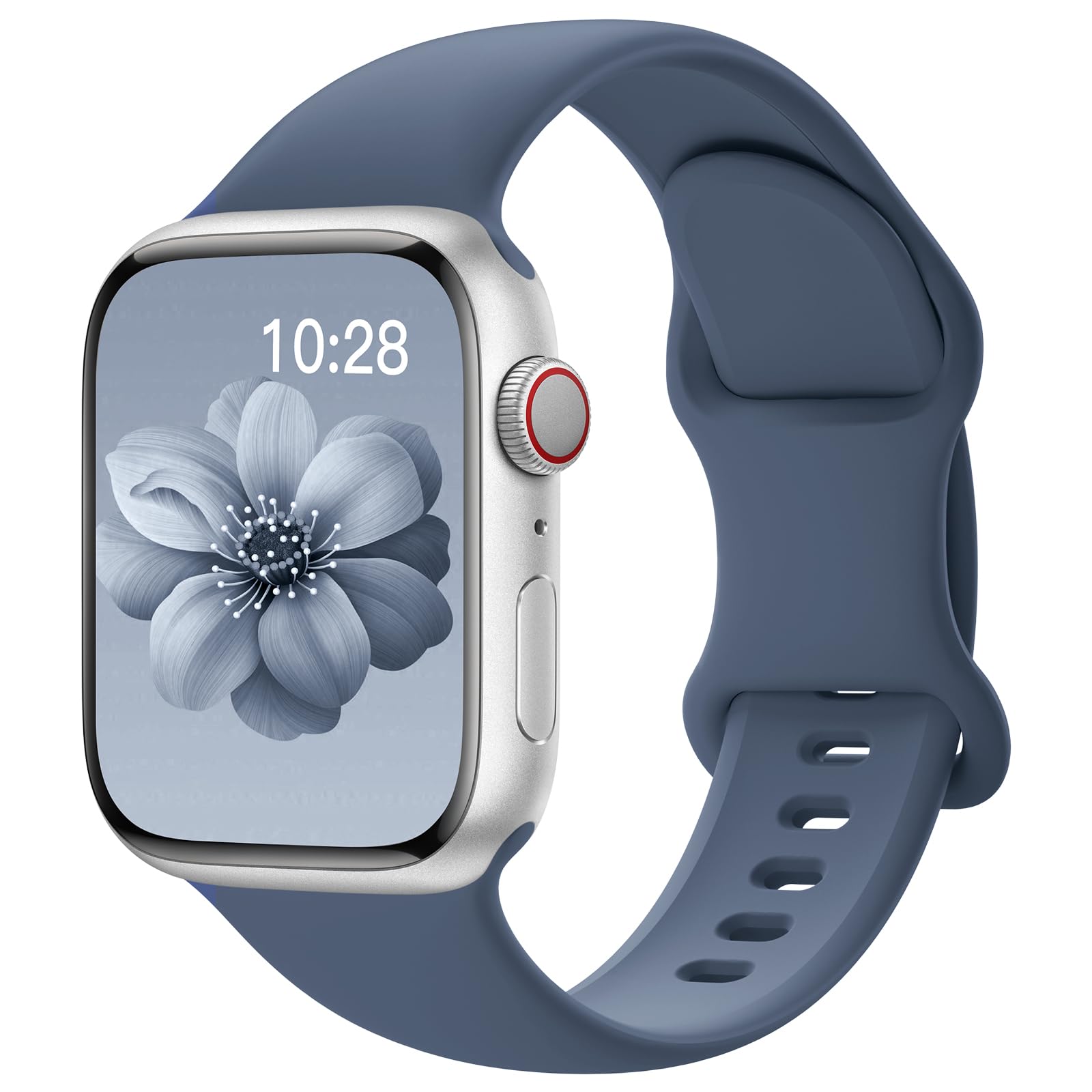 Yoohoo Sport Straps Compatible with Apple Watch 38mm 40mm 41mm 42mm 44mm 45mm - Soft Silicone Replacement Band for Series 10/9/8/7/6/5/4/3/2/1/SE - Adjustable Breathable Wristband for Women & Men - Perfect for Running, Gym, Swimming & Daily Wear