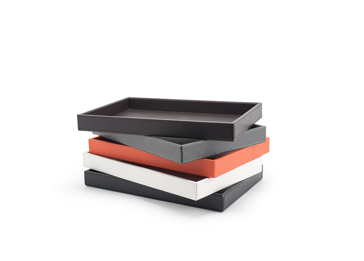 FOH London Serving Tray Set - 15 x 10 Inches, 4-Piece Elegant Decorative Trays for Dining, Kitchen, or Coffee Table Organization | Perfect for Entertaining, Home Decor, and Gift Giving