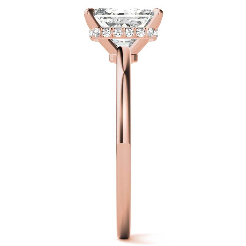 10K Solid Rose Gold Handmade Engagement Ring - 1 CT Radiant Cut Moissanite Diamond Solitaire Wedding Band Set for Women - Perfect for Proposals, Bridal Jewelry & Anniversary Gifts
