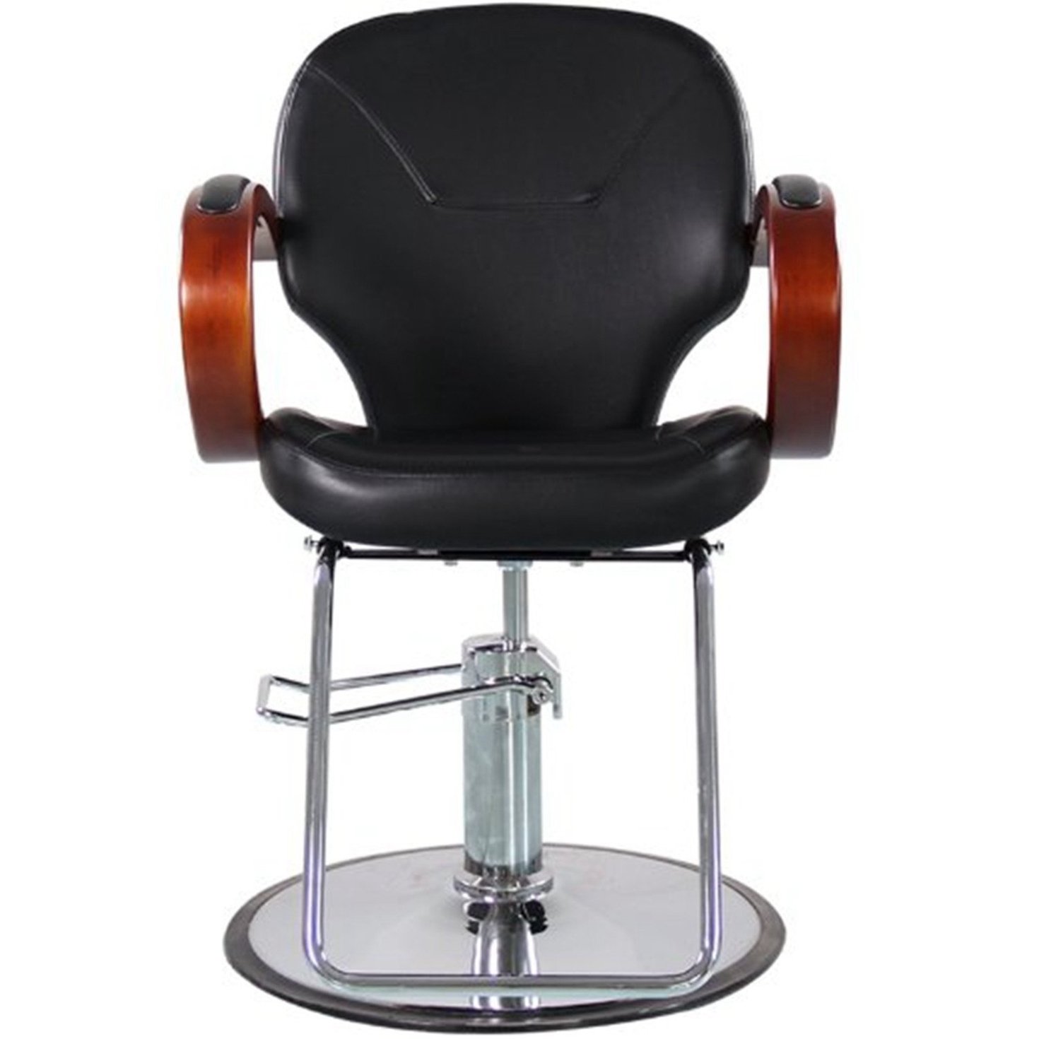 FlagBeauty Hydraulic Styling Barber Chair - Professional Salon Equipment for Hair Styling & Beauty Services, Adjustable Height Black Salon Chair (Ideal for Barber Shops, Hair Salons & Home Use)