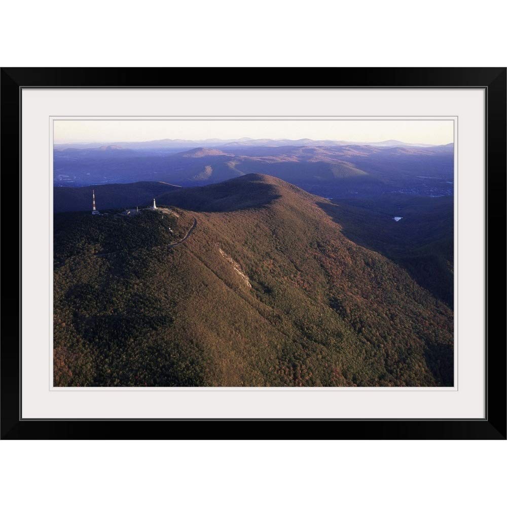GREATBIGCANVAS Framed Wall Art Print - Mt. Grey Lock Berkshire Hills MA Landscape Painting - 18x12 Inches Black Frame - Modern Home Office Decor for Living Room Bedroom & Dining Room