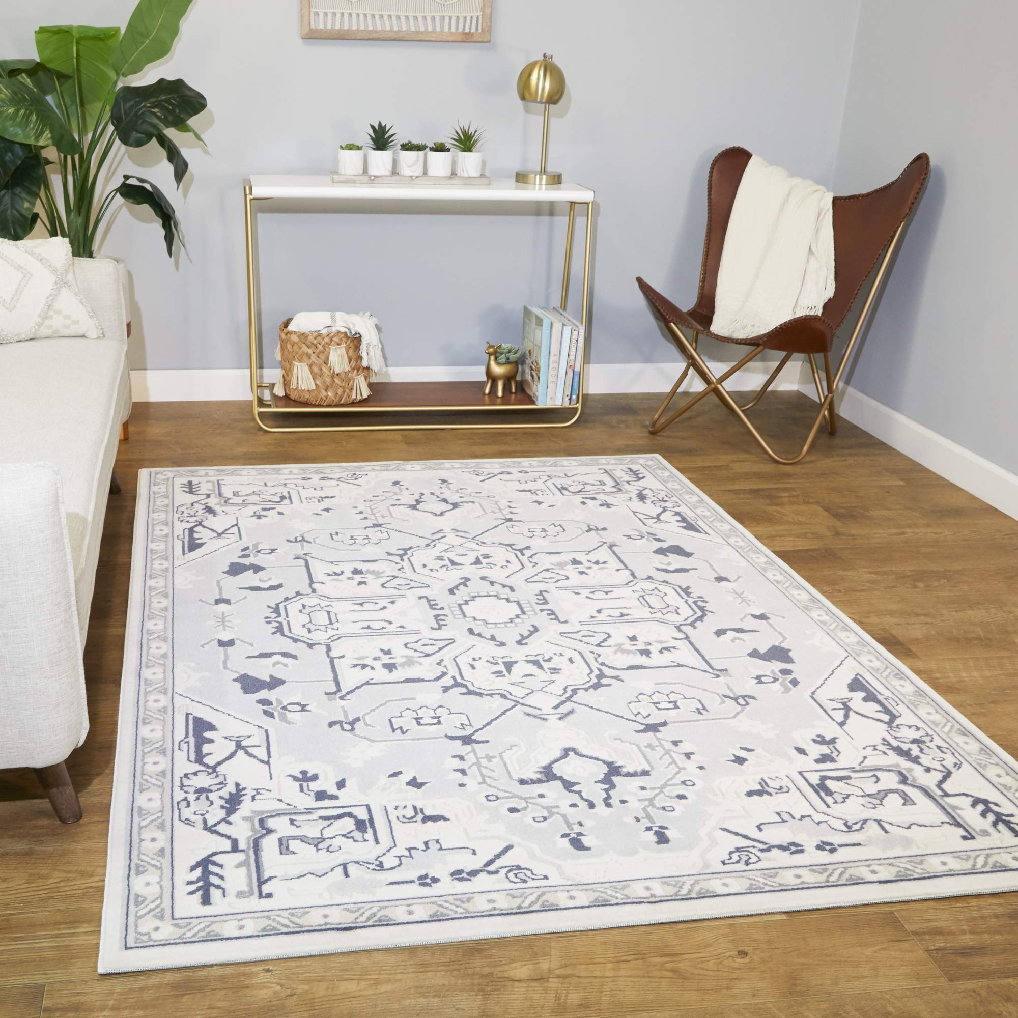 Balta Rugs Poulard Oriental Persian Area Rug - Handmade Vintage Design for Living Room, Bedroom & Dining Room Decor