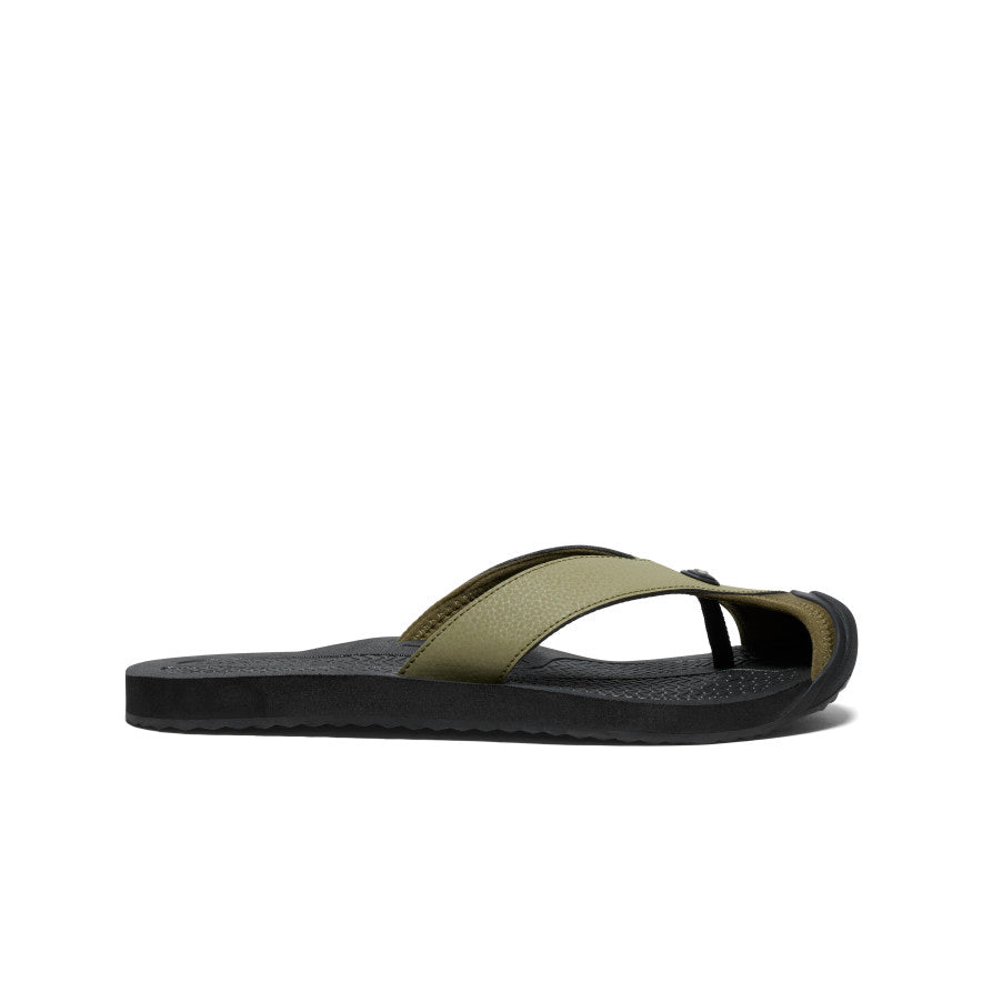 Men's Barbados Flip Flops - Comfortable Beach Sandals in Martini Olive & Black | Perfect for Pool, Vacation & Summer Outfits