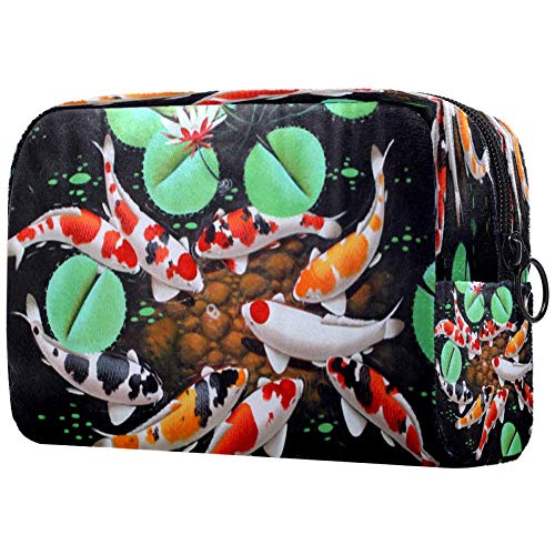 Goldfish Art Painting Cosmetic Bag - Waterproof Makeup Pouch & Travel Toiletry Organizer for Women & Girls - Perfect for Travel, Gym, Beach & Daily Use