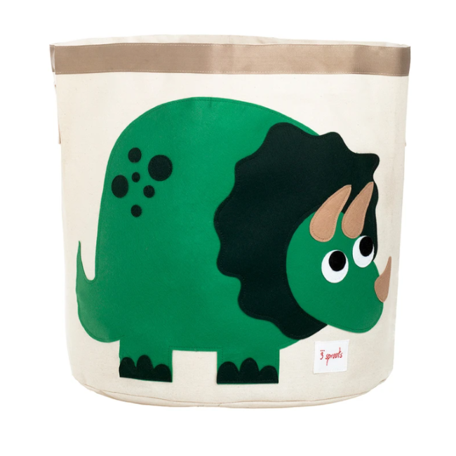 3 Sprouts Dinosaur Storage Bin - Kids Toy Organizer for Bedroom, Playroom & Nursery - Fun & Functional Storage Solution for Toys, Books & Clothes