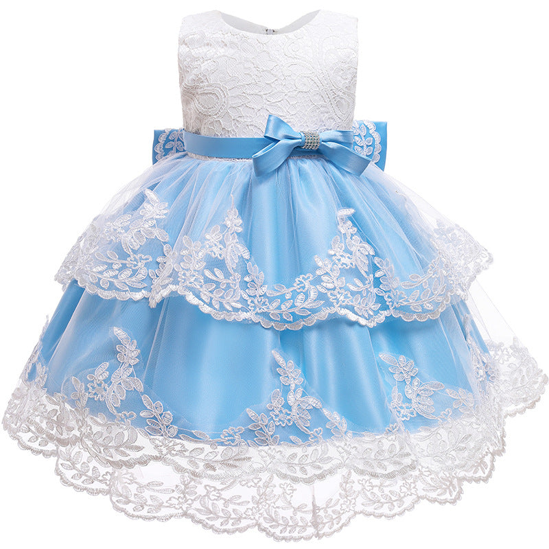 Baby Girl Birthday Party Dresses | Toddler Bow Puffy Prom Dresses for Special Occasions | Perfect for 1st Birthday, Photoshoots & Formal Events