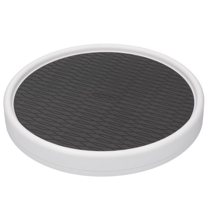 Copco Non-Slip 12-Inch White Lazy Susan Turntable for Kitchen, Spice Rack & Dining Table Organization
