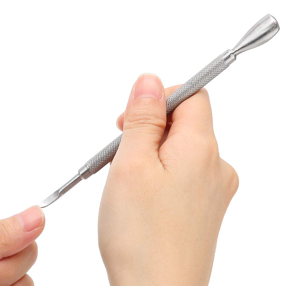 Professional Cuticle Remover & Dead Skin Pusher - Stainless Steel Nail Care Tool for Manicure & Pedicure, Perfect Beauty Gift Set for Women & Men - Salon Quality At-Home Nail Care Essentials