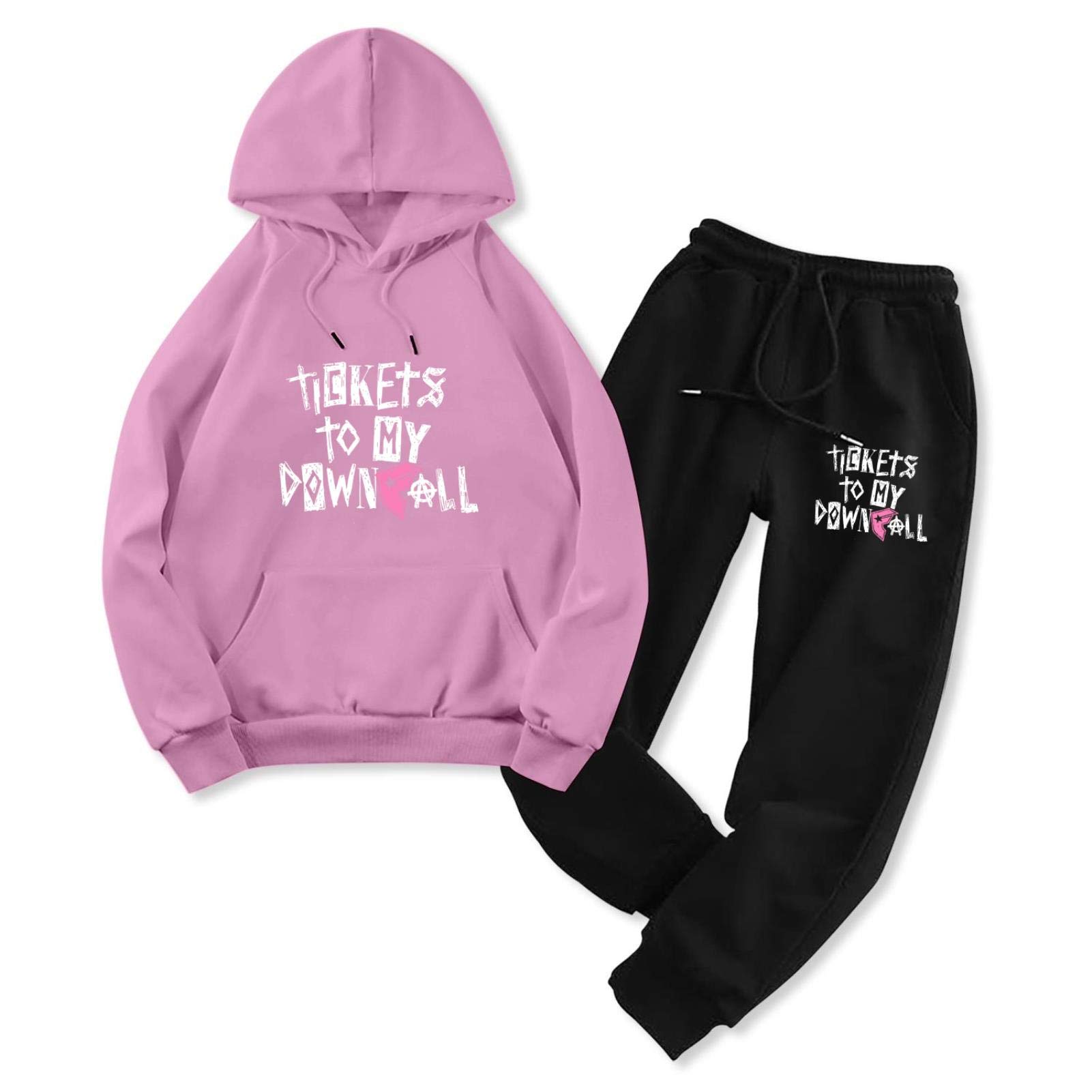 Mipruct Kelly M-G-K Machine Gun My Downfall Pullover Hoodie - Spring Casual Outfit, Sweatshirt & Tracksuit Set for Streetwear & Hip-Hop Fashion