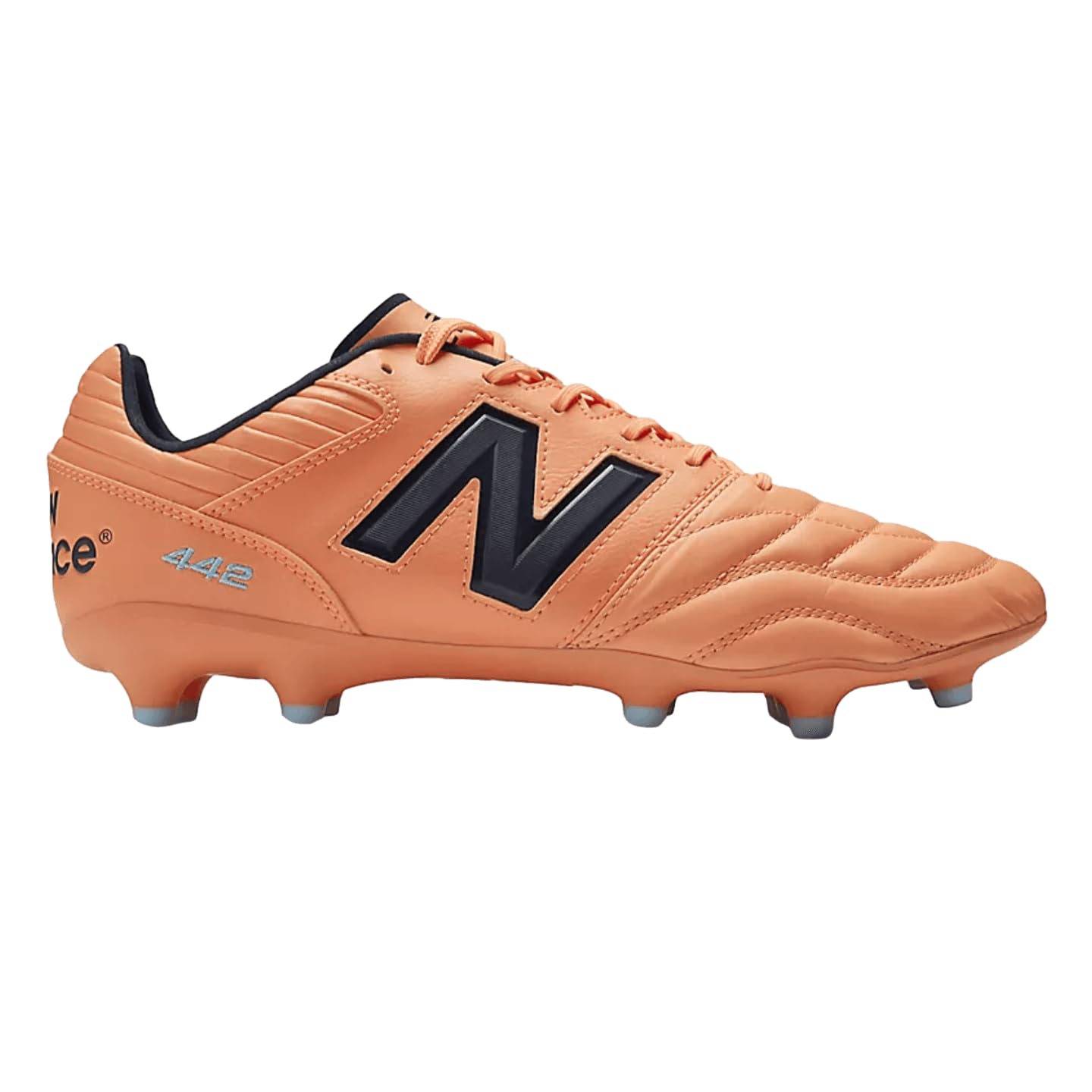 New Balance 442 V2 Pro FG Soccer Cleats for Men - Firm Ground Football Shoes (Mango/Blue, Size 10) | Lightweight & Durable for Professional Matches & Training