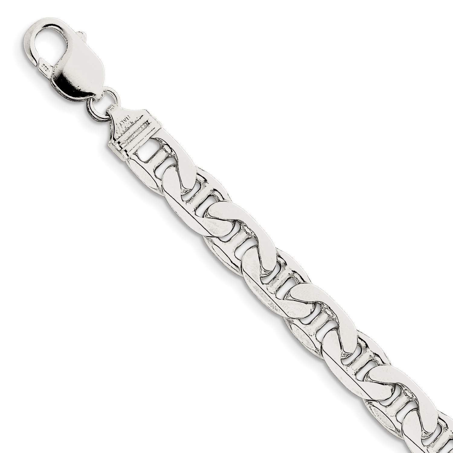 925 Sterling Silver Flat Anchor Chain Necklace, Bracelet or Anklet - Dainty Nautical Jewelry for Women, Gift for Her, Perfect for Beach Vacation, Summer Outfits and Layering