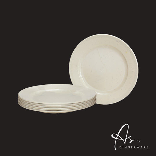 8 Rim Plate 6-Piece Set (36 Packets per Carton) - AS1408 6M - Durable Dinner Plates for Restaurants, Catering & Home Use