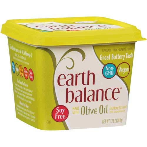 Earth Balance Extra Virgin Olive Oil Buttery Spread - 13oz (6 Pack) | Vegan Butter Alternative for Cooking, Baking & Toast | Healthy Plant-Based Spread for Bread, Vegetables & Recipes