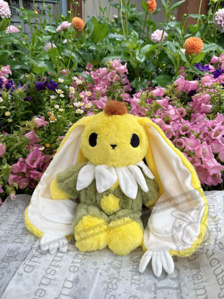 Plushie Dreadfuls Daisy Rabbit Stuffed Animal Toy - Soft Cute Bunny Plush for Kids, Gift, Nursery Decor & Anxiety Relief
