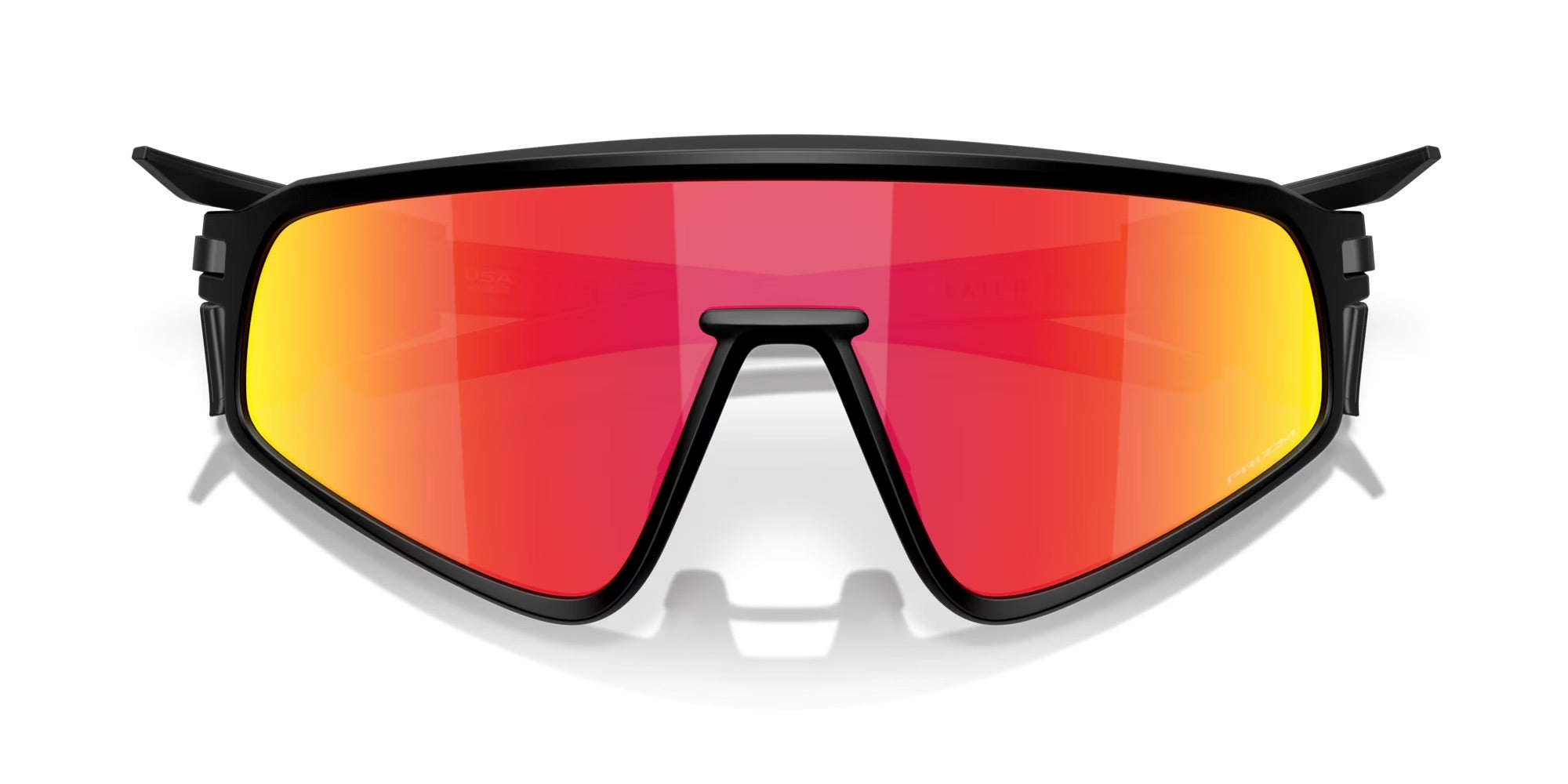 Oakley Latch Panel Matte Black Sunglasses with Prizm Ruby Lens - Stylish UV Protection for Running, Cycling & Outdoor Sports