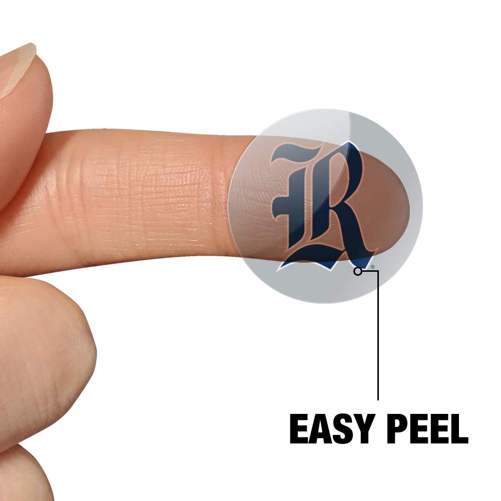 Rice University Owls Logo 1 Inch Planner Stickers - Clear Vinyl Decals for Scrapbooking, Bullet Journal, DIY Crafts & School Supplies (Pack of 50) - Perfect for Planners, Calendars, Laptops & Water Bottles