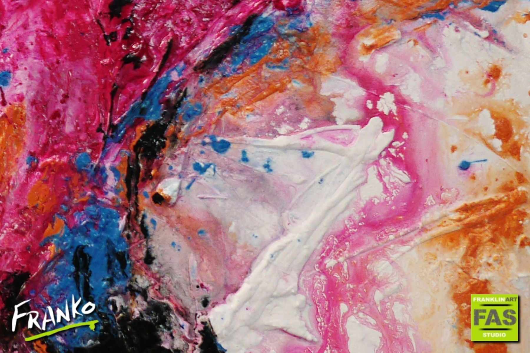 160cm x 100cm White Pink Abstract Floral Canvas Painting - Modern Home Decor for Living Room, Bedroom & Office Wall Art