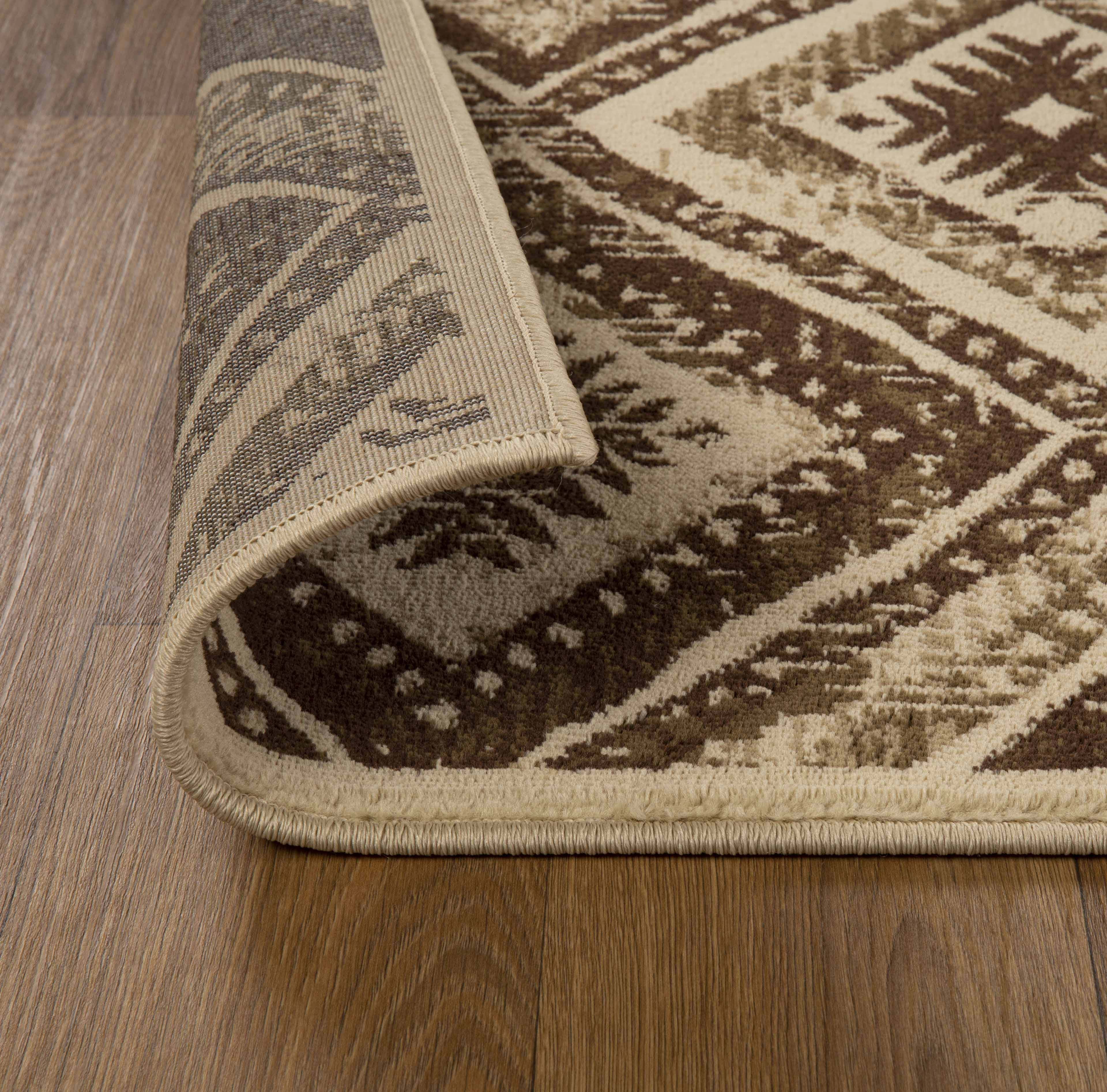 Southwestern Farmhouse Diamond Pattern Indoor Area Rug & Runner - Perfect for Living Room, Bedroom, or Entryway Decor