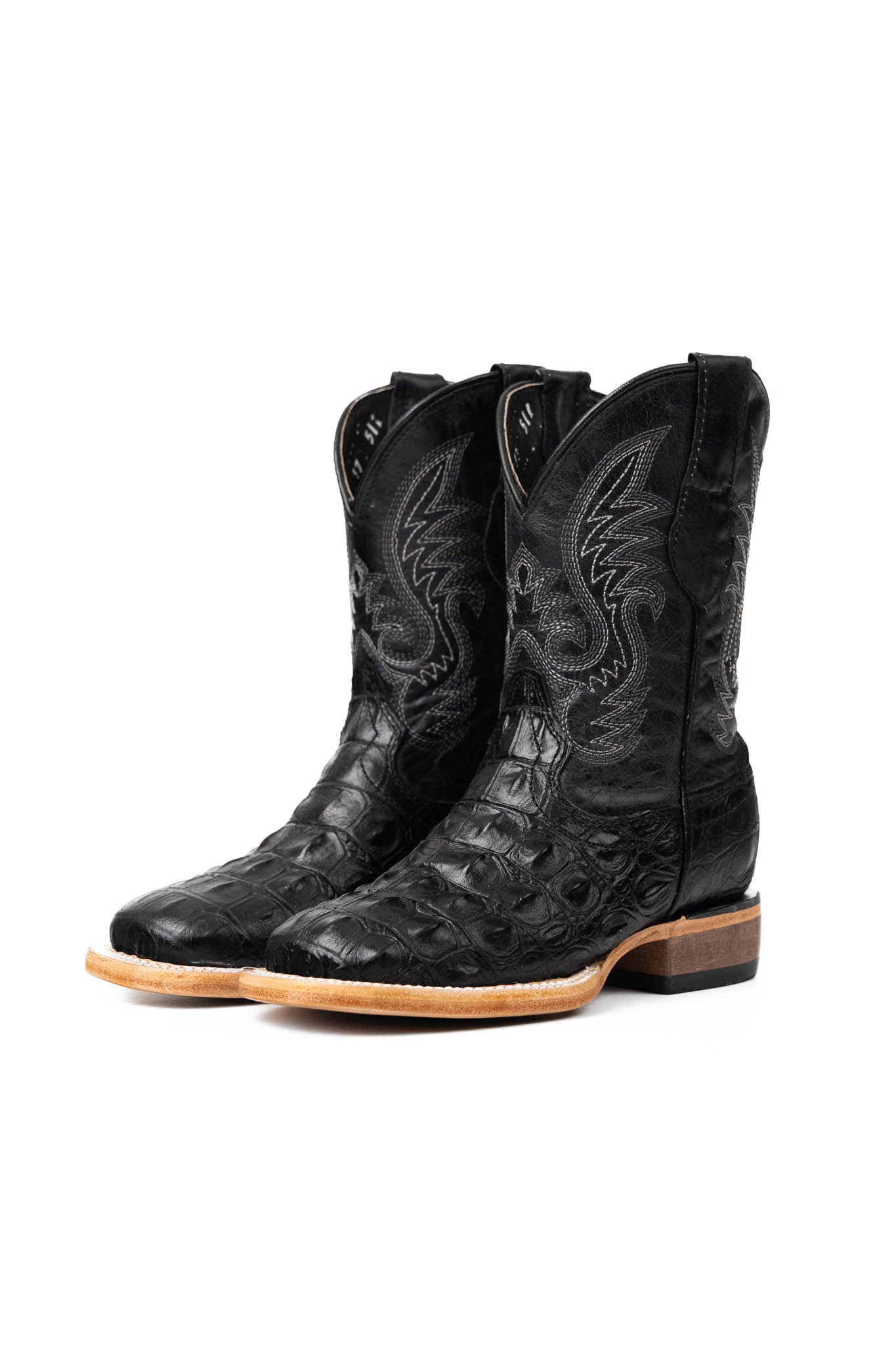 Little Kids Caiman Hornback Pro Rodeo Boots - Western Style Cowboy Boots for Boys & Girls | Perfect for Rodeo, Horse Riding & Country Fashion