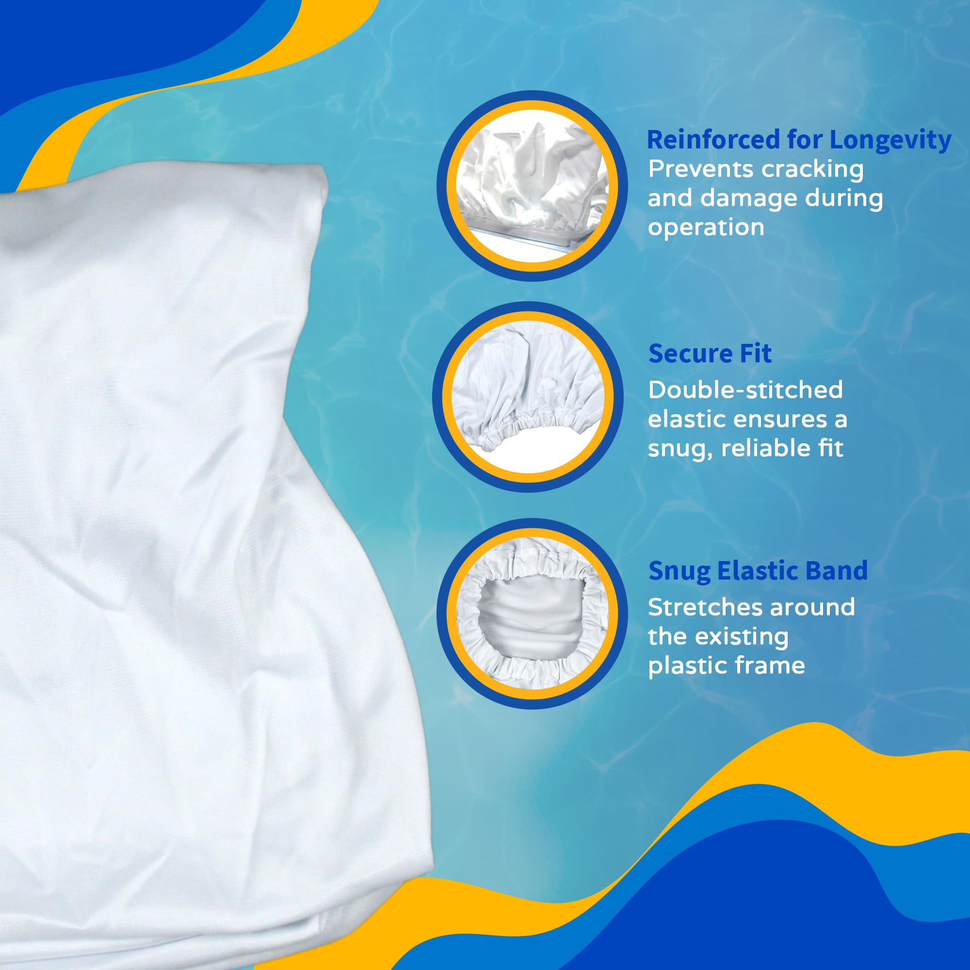 Blue Wave Aquafirst & Aquabot Pool Cleaner Replacement Filter Bag - White | Compatible with Most Robotic Pool Cleaners | Perfect for In-Ground & Above Ground Pools