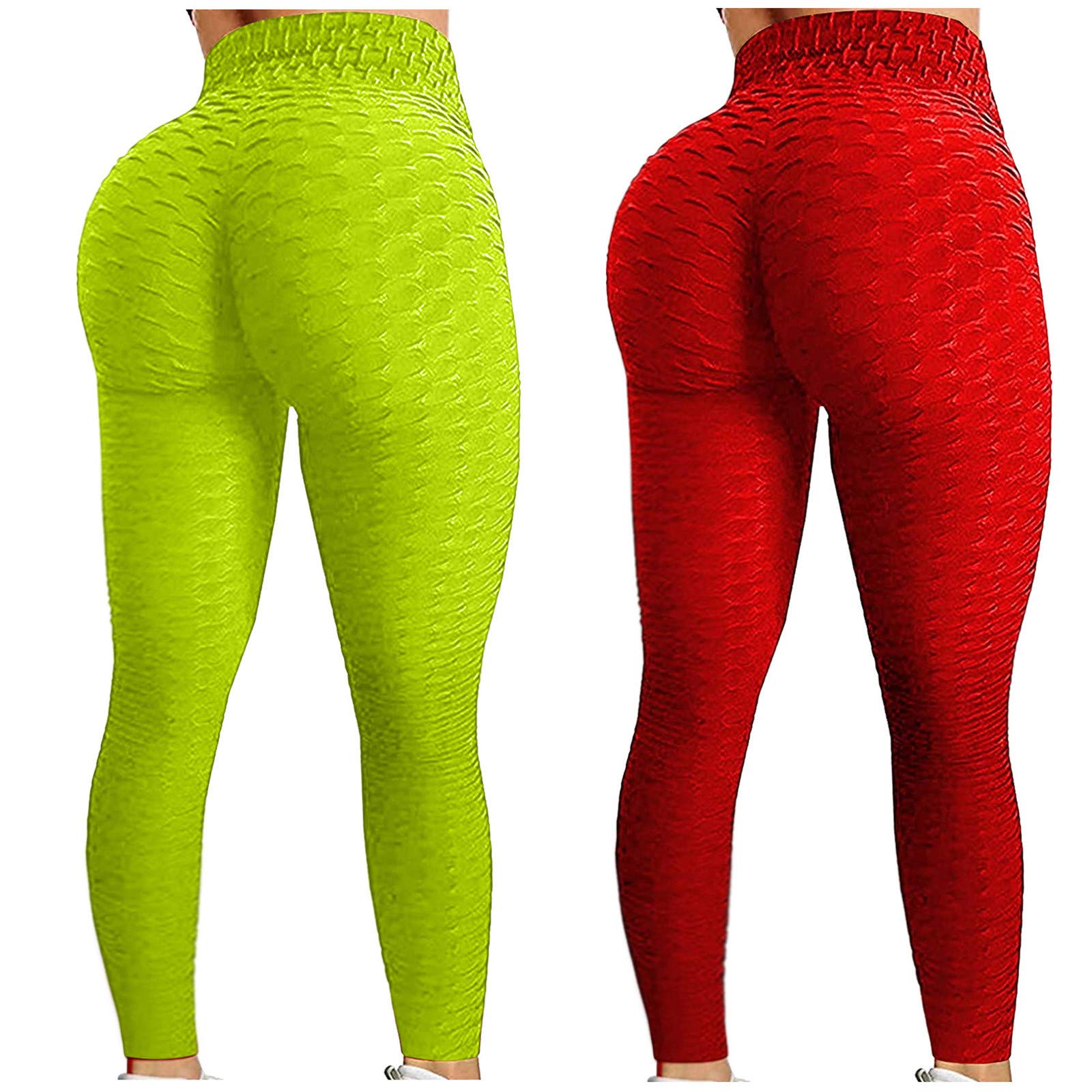 2-Pack TikTok Butt Lifting Leggings for Women - High Waist Tummy Control Yoga Pants, Seamless Workout Capris & Gym Tights - Perfect for Yoga, Running & Fitness Training